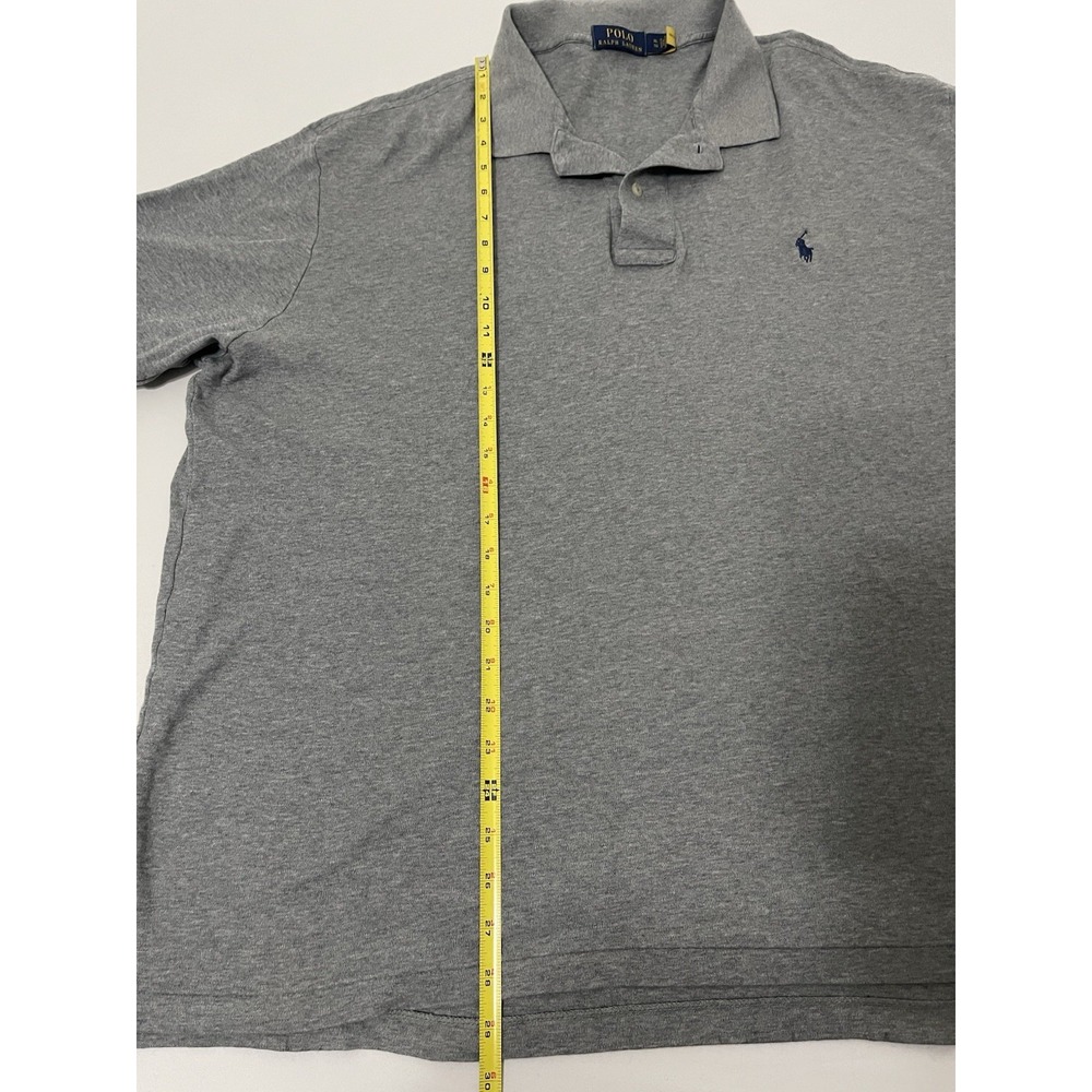 Polo Ralph Lauren Performance Classic Short Sleeve Shrt Gray Heather Stretch, XL - Picture 4 of 5